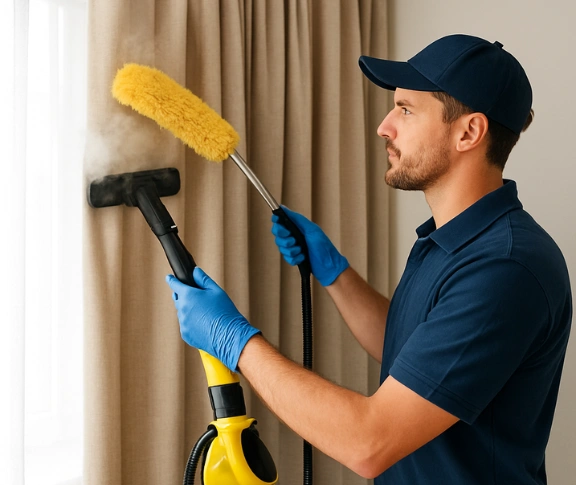 Trusted blind cleaning technician Matty Curtain Cleaning mountain-creek QLD