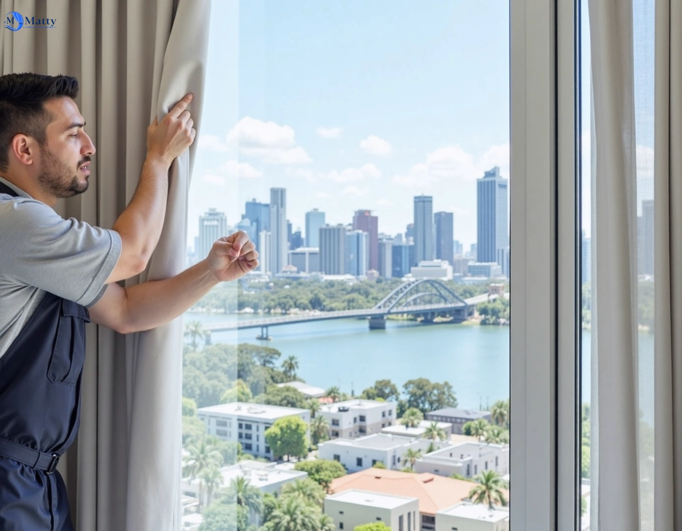 Professional curtain steam cleaning service mountain-creek QLD by Matty Curtain Cleaning